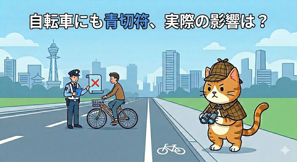 自転車の交通違反取り締まり強化と青切符導入の解説